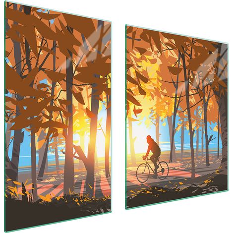 PIATTO E TAGLIERE IN VETRO 100x52 FOREST (1/5)