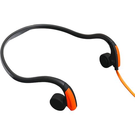 Casque audio à conduction osseuse, monté à l'arrière et contrôlé par fil, pour les sports de plein air tels que la course à pied et le cyclisme. (1/5)