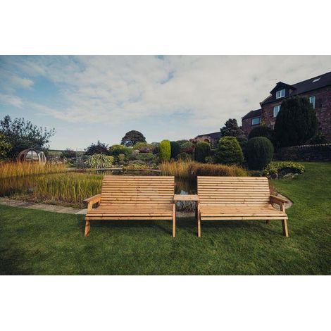 Valley Wooden Garden 6 Seat Set 2X3B Straight Tray (1/3)