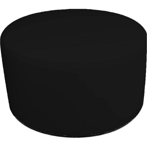 Dmora - Pouf Anacapri, Mehrzwecksessel, Sitzsack, Hockerhocker, Made in Italy, 79x79 h42 cm, Schwarz