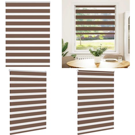 vidaXL Store zèbre marron 110x150cm largeur du tissu 105,9cm polyester (1/5)