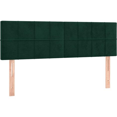 Têtes de lit Vert foncé 144x5x78/88 cm Velours (1/5)