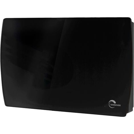 Radiateur Electrique Mural en Verre Sorimo NF 1500 W Noir Sannover (1/3)