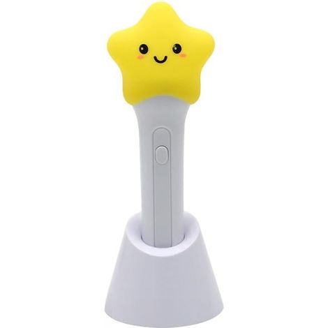 LAMPE TORCHE & VEILLEUSE ÉTOILE 2 EN 1 POUR ENFANTS – Lampe LED Rechargeable en Silicone, Lumièrie Apaisante, avec Dragonne, Pour Chambre, Nuit & Voyage (1/5)