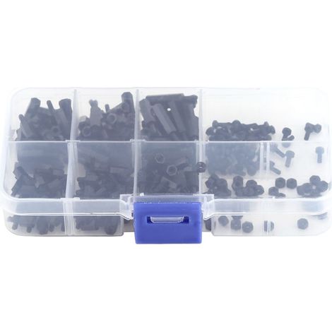 Kit d'assortiment de 250 vis d'entretoise hexagonales M2 en nylon (entretoise mâle M2 C) (1/4)