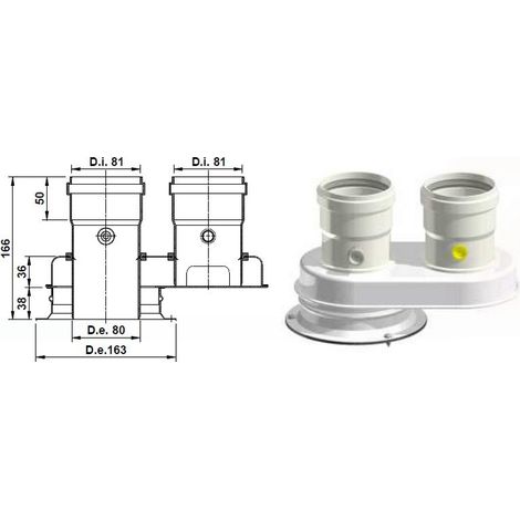 TECNOGAS Sdoppiatore Per Caldaie Compatibile Bosch