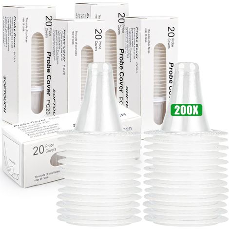 200 Embouts thermomètre, Compatible Braun, Protection hygiénique, Pour adultes et bébés (1/5)
