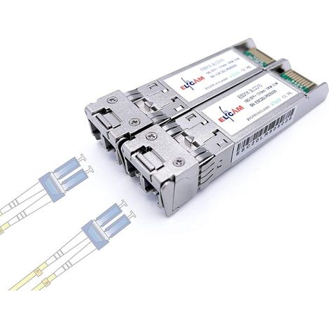 Elfcam SFP+ Module 2er-Pack – 10 Gbps LC Duplex SM OS2, 1310 nm, 10GBase-LR, bis 10 km (1/5)