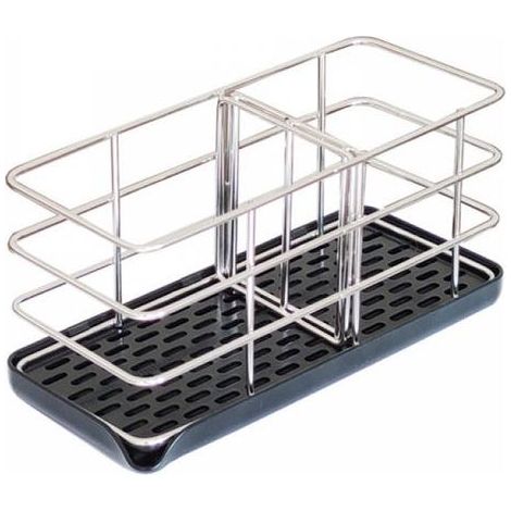 (208.510 cm, noir) évier de cuisine support de rangement en acier inoxydable, support de stockage de savon support d'évier de salle de bain (1/4)