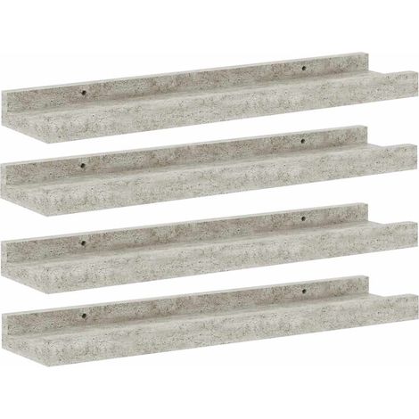 Maison Exclusive - Wandregale 4 Stk. Betongrau 40x9x3 cm