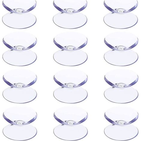 12 ventouses double face en plastique sans crochets pour plaques en verre pour éviter le glissement de la plaque en verre (1/5)