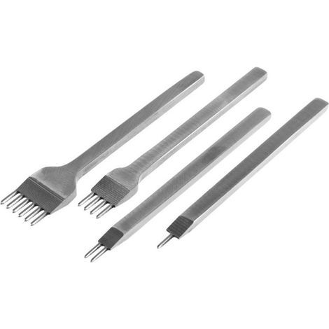 Kit Outils Perforatrice 4 Pcs, 4mm DIY Cuir, Griffe Perforateur Artisanat, Trou Couture Diamant Laçage Pour Artisanat (1/5)