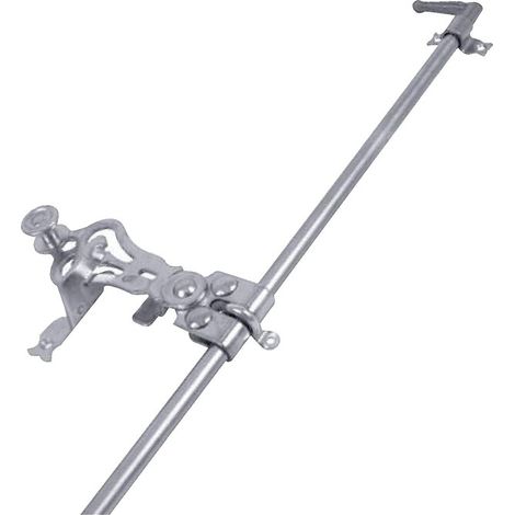 Torbel – Tringle en acier zingué 2000 mm pour espagnolette ronde – Diamètre 14 mm – Assemblage par vis sur manchon – Réversible pour volet droit ou gauche