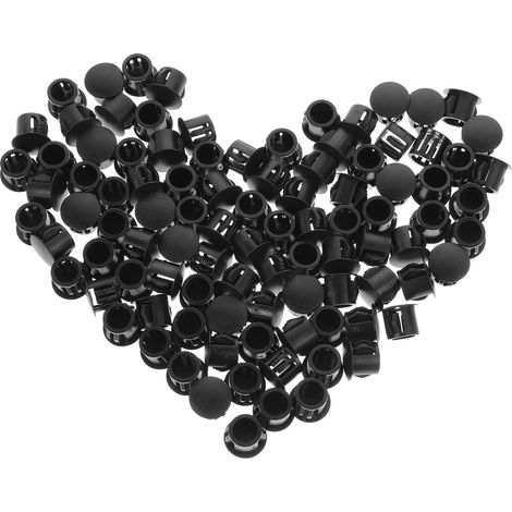 100 bouchons ronds noirs réutilisables (1/5)