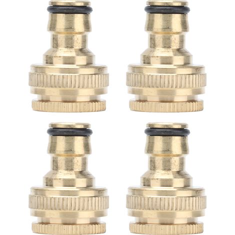 4 raccords de robinet, filetage interne 1/2 po et 3/4 po, adaptateurs pour tuyau d'eau en laiton (1/5)