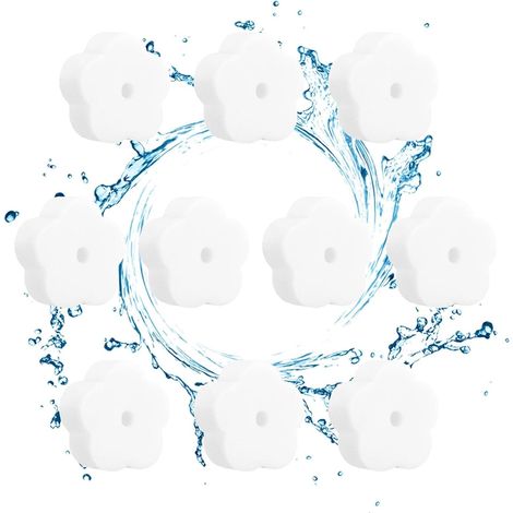 10 éponges absorbantes pour piscine, réutilisables, flottantes (1/5)