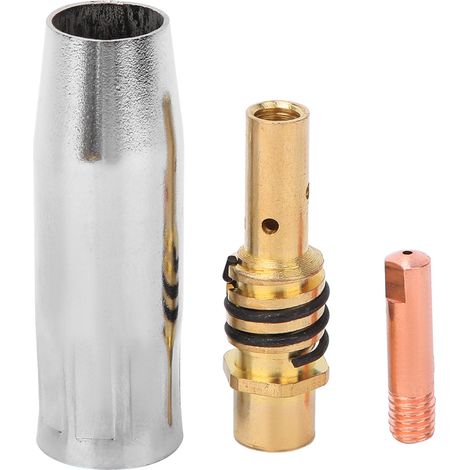 10 buses de protection pour pistolet de soudage, 10 embouts de contact, 10 porte-buses pour Binzel 15AK (1/5)