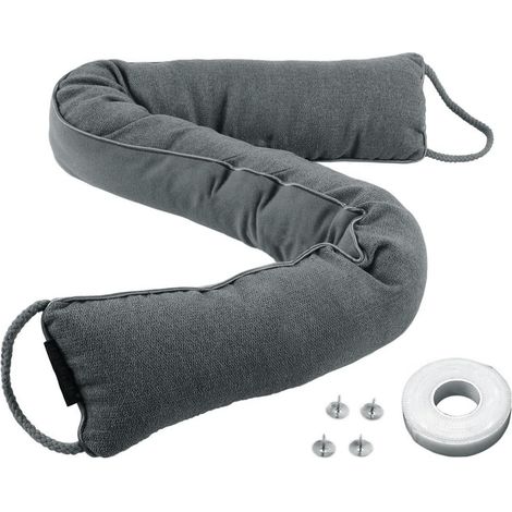 Boudin de Porte 91 x 8 cm 1 kg, Lot de 1, Bas de Porte Anti Courant d'air, Polyester et Perles de Verre, Coupe-Froid pour Porte et Fenêtre, Anti Froid, Poussière et Bruit (1/5)