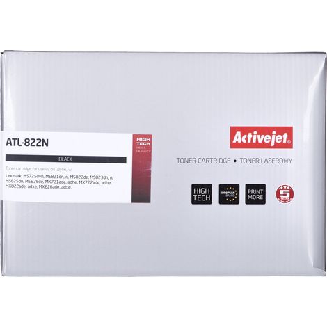 Cartouche Activejet ATL-822N pour imprimantes Lexmark remplacement Lexmark 58D2H00 qualité supérieure 15 000 pages noir