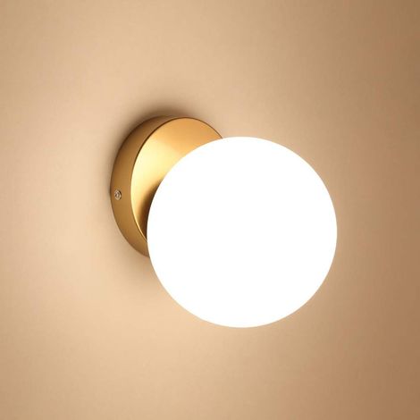 Applique Murale Moderne, Plafonniers Luminaires E27 en verre, Lampe Murale Interieur pour étude, allée, vestiaire - Ampoule non incluse (1/5)
