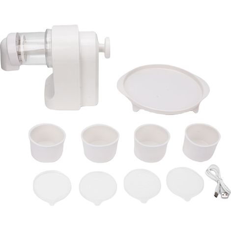 Rasoir à glace électrique alimenté par USB, Machine à raser silencieuse, fabricant de cônes de neige pour boissons de fête à la maison (1/5)