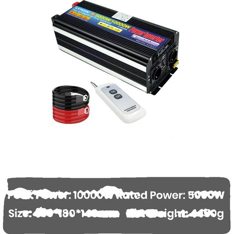 Inverseur de puissance, 10000W de puissance de crête, 5000W de puissance continue, 12V 220V 50hz UE (1/2)