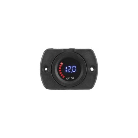 Voltmetro per PC con ritardo dello schermo a colori, voltmetro marino nero affidabile per auto, barche, moto e modifiche di veicoli (con pannello) - Crezuo (1/4)