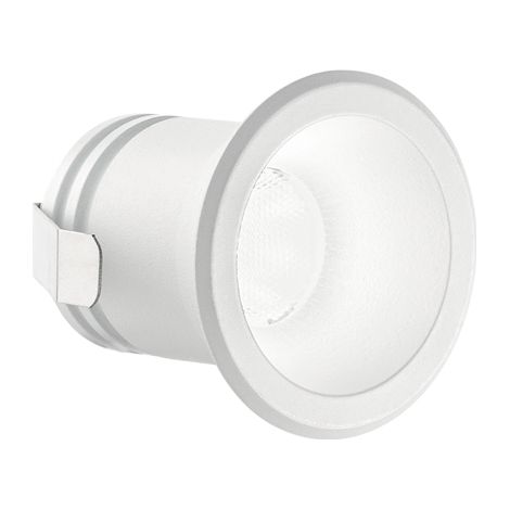 Faretto Incasso Virus Alluminio Bianco Led 3W 3000K Luce Calda (1/2)