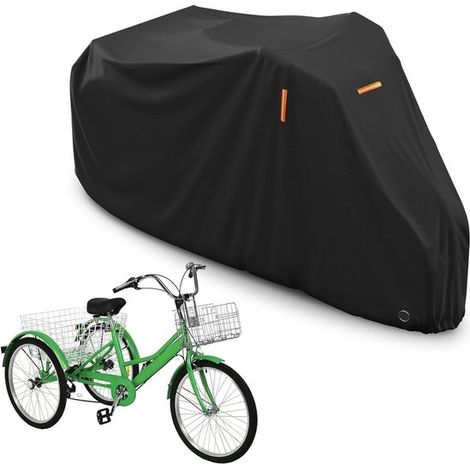 Hochwertige Fahrradabdeckung – für Erwachsene – Robustes, wasserdichtes Oxford-Gewebe – Umfassender Schutz – für Dreiräder – 191 x 77 x 112 cm (1/3)