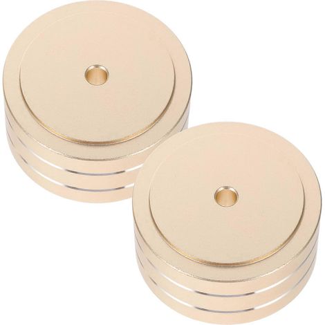 patins anti-vibrations pour amplificateur, en alliage d'aluminium, universels pour haut-parleurs-4x4cm-Golden (1/3)