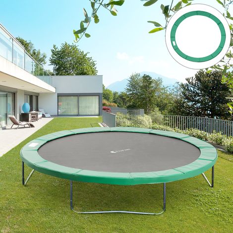 Telo di protezione imbottito per trampolino, bordo di sicurezza per trampolini con diametro Ø366 cm, verde