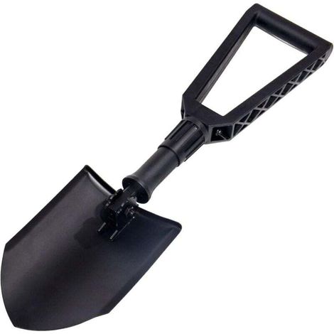 Pelle pliante de jardin en acier au carbone haute résistance, utilisation pour activités de plein air, camping, pelle à neige, jardinage, creuser (no (1/4)
