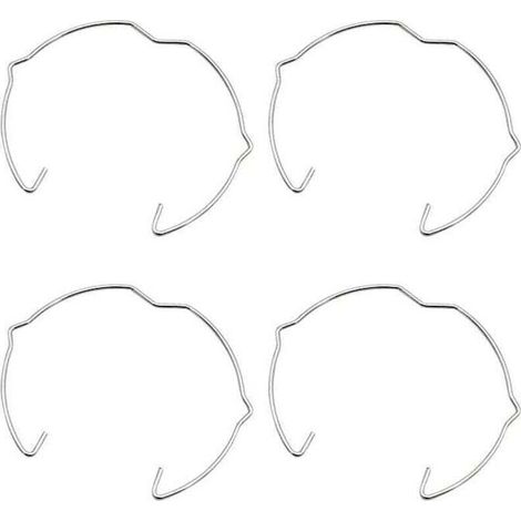 36 Pièces Anneaux de Fixation de Lampe pour Spot GU10 MR16 50MM Argenté Clip de Ressort de Retenue de Lampe en Forme de Corne Support d'Ampoule pour Lumière LED ou Spot Encastré