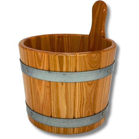 Sauna-Aufgusskübel / Saunaeimer aus Lärche hygieneversiegelt 5 Liter