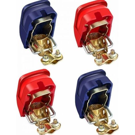 2 Pairs Cosses Batterie Serrage Rapide,12V Connecteur de Batterie à Dégagement Rapide,Convient pour Voitures Camions Navires (1/5)