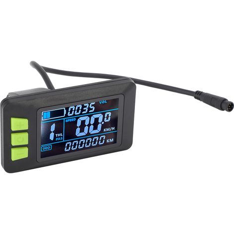 Compteur électronique LCD avec port USB, connecteur étanche à 6 broches, écran couleur, panneau de commande pour guidon de vélo/scooter électrique (1/5)