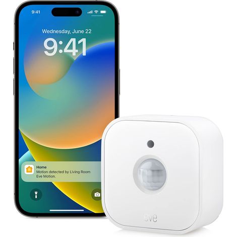 Eve Motion (Matter) - Sensore intelligente di movimento e luce, per interni ed esterni, compatibile con Apple Home, Alexa, Google Home, SmartThings, richiede un Thread Border Router (1/4)