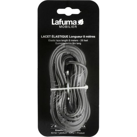 Lafuma Mobilier Laccio Elastico Universale per Poltrone Pieghevoli, Nero, 8 Metri, LFM24059406