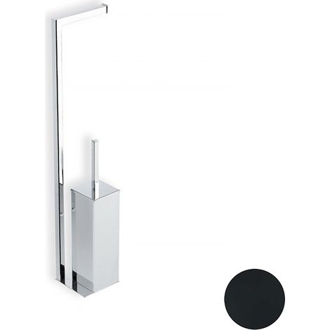 STILHAUS Urania piantana porta rotolo e scopino ottone nero codice prod: 000U20M23