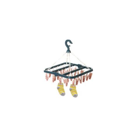 Socken-Trockenständer, Socken-Trockenständer mit 32 Klammern für Unterwäsche, S-Crezuo (1/5)
