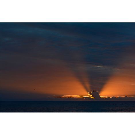 Papier peint panoramique coucher de soleil Tapisserie panoramique nature orange et bleue Papier peint panoramique paysage bord de mer (1/2)