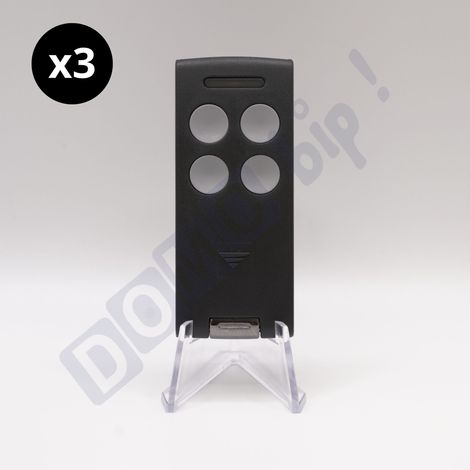 Lot de 3 télécommandes 4 canaux Cardin S504 C4 pour portails et porte de garage - TXQ504C4 - Codage Rolling Code - Fréquence 433,92MHz - (1/5)