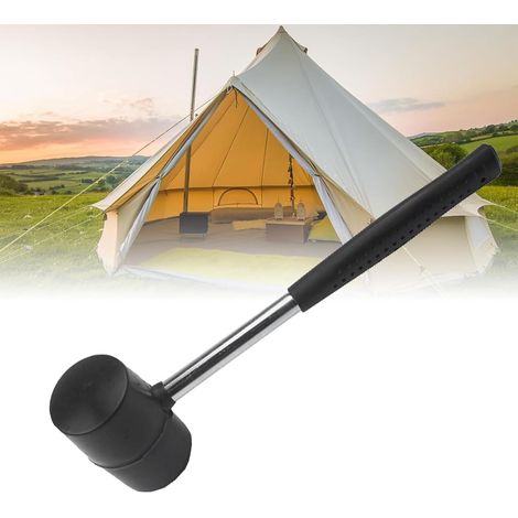Maillet en caoutchouc 480 g - Tentes de camping, accessoires de plein air - Prise en main stable - Marteau de camping (1/5)