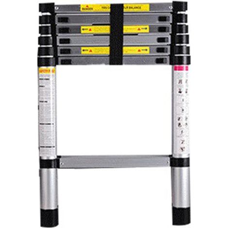 Escabeau de travail multifonctionnel rétractable à haute capacité de charge, conception élargie, escabeau pliant simple face, échelle droite de 2 m / 6,6 pi (1/2)