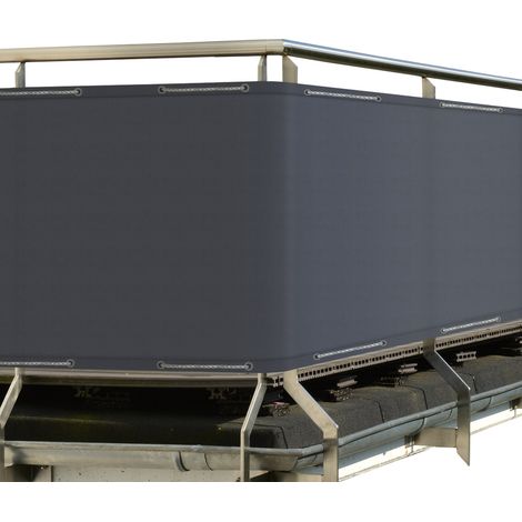 Balkon Sichtschutz PES SolVision PB2 Anthrazit, 90x300cm