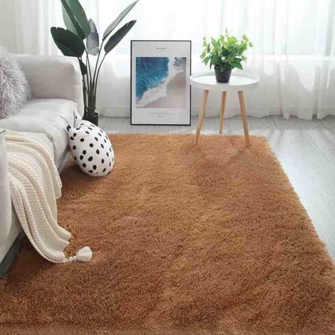 Tappeto da interni ultra morbido e moderno, in peluche, per soggiorno, cameretta dei bambini, arredamento per la casa, asilo nido, color kaki – 60 x 120 cm