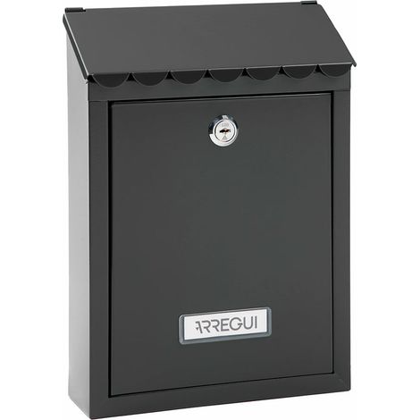 Cassetta postale singola esterna, piccola, Civic, acciaio, nera, 21,6 x 8 x 30 cm (1/5)