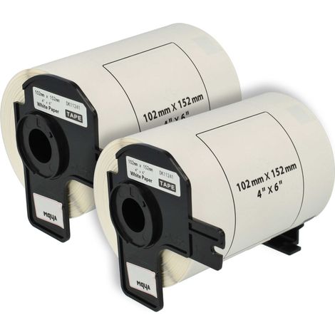 vhbw 2x Label Roll with Holder 102mm x 152mm (200 Label) compatible with Brother PT QL1050N Label Maker - Standard White (1/5)