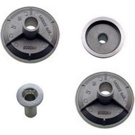 BRUCIATORI PER CUCINA GAS BOMPANI BOREAL 4 PZ IN ALLUMINIO 2 GRANDI COD B 0419 (1/2)