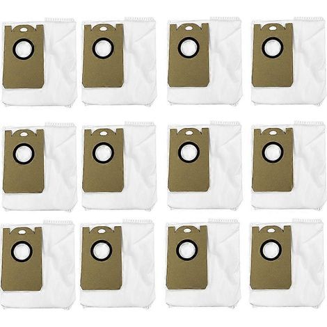 12 Dust Bags pour MEDION X20 SW+ MD 11415 / Neatsvor S600 / Tesla AI300 Plus / Vistefly M203 / Xbot L7 Pro Sweeper